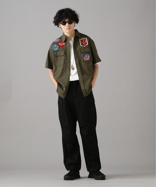 AVIREX（アヴィレックス）の「TOPGUN SHORT SLEEVE SHIRT / トップガン 半袖 シャツ / AVIREX / アヴィレックス（シャツ/ブラウス・メンズ・ホワイト/オリーブ/ネイビー/その他・MEDIUM/LARGE/X-LARGE/XX-LARGE）」の14枚目の写真