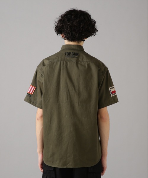 AVIREX（アヴィレックス）の「TOPGUN SHORT SLEEVE SHIRT / トップガン 半袖 シャツ / AVIREX / アヴィレックス（シャツ/ブラウス・メンズ・ホワイト/オリーブ/ネイビー/その他・MEDIUM/LARGE/X-LARGE/XX-LARGE）」の9枚目の写真