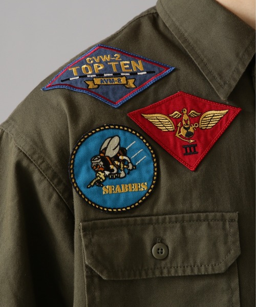 AVIREX（アヴィレックス）の「TOPGUN SHORT SLEEVE SHIRT / トップガン 半袖 シャツ / AVIREX / アヴィレックス（シャツ/ブラウス・メンズ・ホワイト/オリーブ/ネイビー/その他・MEDIUM/LARGE/X-LARGE/XX-LARGE）」の8枚目の写真