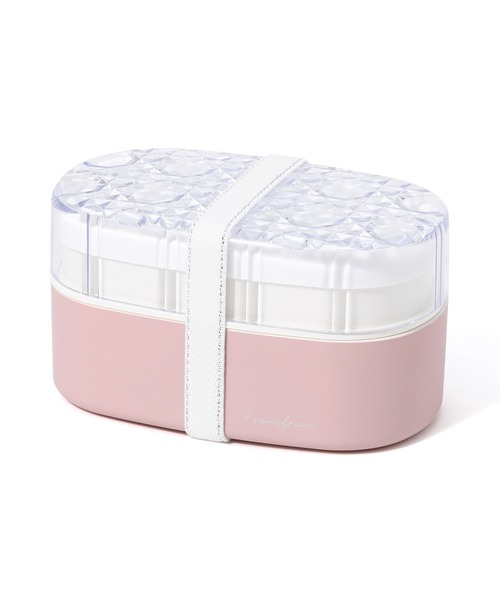 Francfranc(フランフラン)の「ジュエル ランチボックス ラウンド ピンク(お弁当箱・レディース・ピンク・FREE)」の1枚目の写真