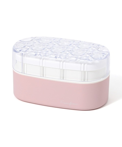 Francfranc(フランフラン)の「ジュエル ランチボックス ラウンド ピンク(お弁当箱・レディース・ピンク・FREE)」の2枚目の写真