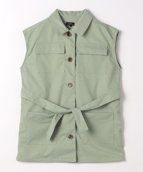 green label relaxing(グリーンレーベルリラクシング)の「TJ ユーティリティー ジレ 150cm-160cm(ベスト・キッズ・オフホワイト/オリーブ・M150/L160)」の2枚目の写真