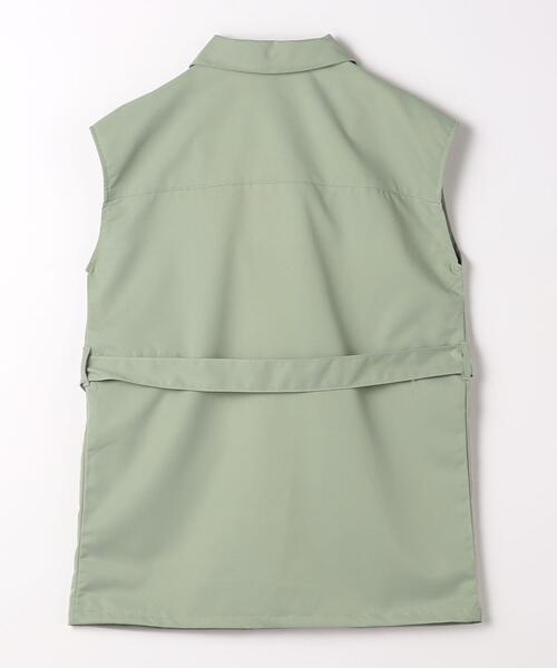 green label relaxing(グリーンレーベルリラクシング)の「TJ ユーティリティー ジレ 150cm-160cm(ベスト・キッズ・オフホワイト/オリーブ・M150/L160)」の3枚目の写真