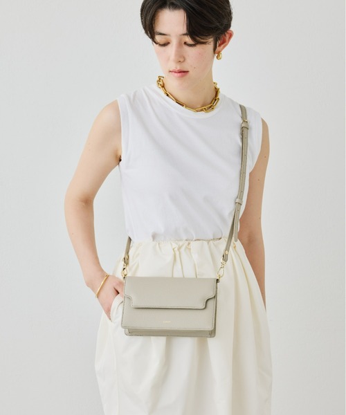russet(ラシット)の「レザーミニショルダーバッグ(CE-1088)(ショルダーバッグ・レディース・アイボリー/ブラック/グレー系その他・FREE)」の3枚目の写真