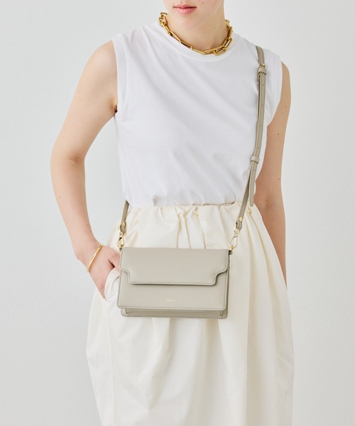 russet(ラシット)の「レザーミニショルダーバッグ(CE-1088)(ショルダーバッグ・レディース・アイボリー/ブラック/グレー系その他・FREE)」の5枚目の写真