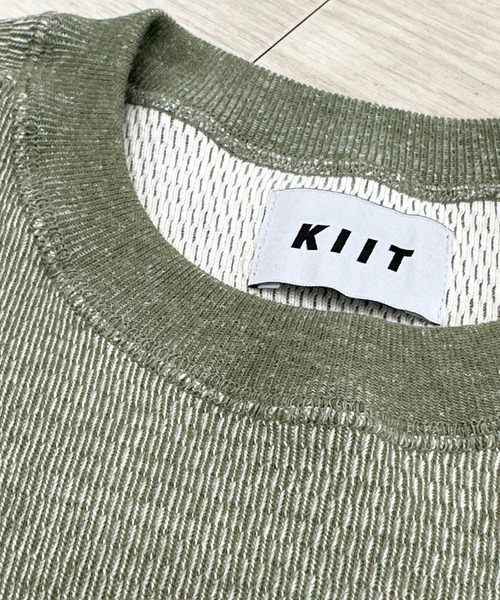 KIIT（キート）の「KIIT キート / L/SLEEVE CUT&SEWN ロングスリーブカットソー トレーナー / KIP-T99-004（Tシャツ/カットソー・メンズ・オリーブ/ミックスグレー/コーラルピンク・2/3/1）」の8枚目の写真