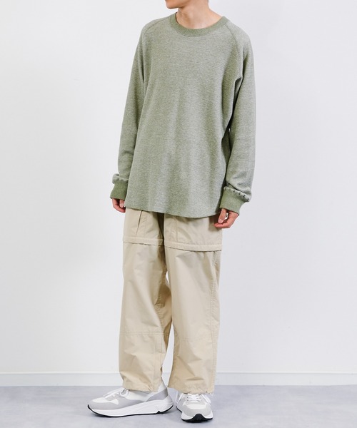 KIIT（キート）の「KIIT キート / L/SLEEVE CUT&SEWN ロングスリーブカットソー トレーナー / KIP-T99-004（Tシャツ/カットソー・メンズ・オリーブ/ミックスグレー/コーラルピンク・2/3/1）」の12枚目の写真