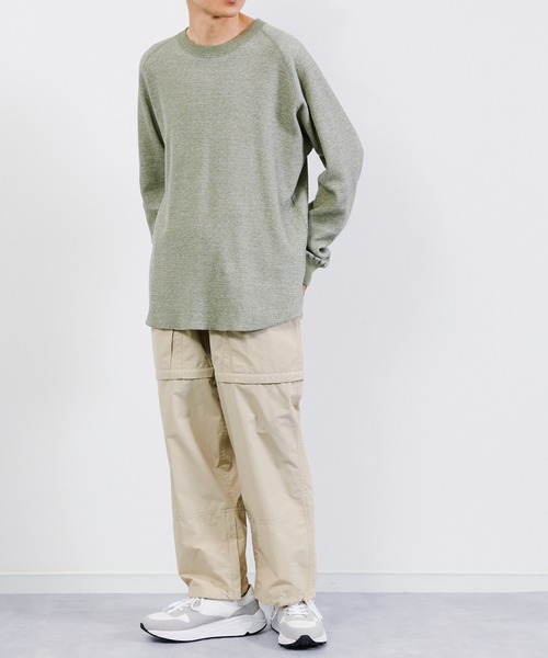 KIIT（キート）の「KIIT キート / L/SLEEVE CUT&SEWN ロングスリーブカットソー トレーナー / KIP-T99-004（Tシャツ/カットソー・メンズ・オリーブ/ミックスグレー/コーラルピンク・2/3/1）」の13枚目の写真