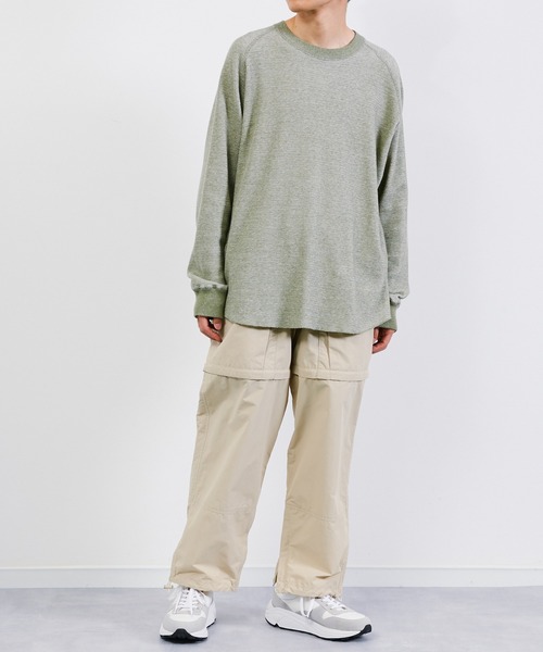 KIIT（キート）の「KIIT キート / L/SLEEVE CUT&SEWN ロングスリーブカットソー トレーナー / KIP-T99-004（Tシャツ/カットソー・メンズ・オリーブ/ミックスグレー/コーラルピンク・2/3/1）」の14枚目の写真