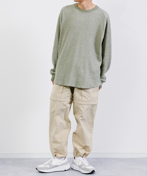 KIIT（キート）の「KIIT キート / L/SLEEVE CUT&SEWN ロングスリーブカットソー トレーナー / KIP-T99-004（Tシャツ/カットソー・メンズ・オリーブ/ミックスグレー/コーラルピンク・2/3/1）」の18枚目の写真
