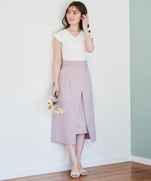 NOELA(ノエラ)の「ビット付スリットタイトスカート(スカート・レディース・ベージュ/ピンク/ダークインディゴブルー・S/M)」の13枚目の写真