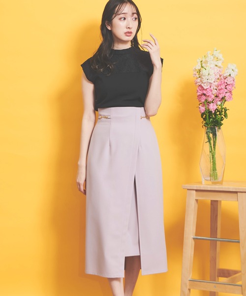 NOELA(ノエラ)の「ビット付スリットタイトスカート(スカート・レディース・ベージュ/ピンク/ダークインディゴブルー・S/M)」の20枚目の写真