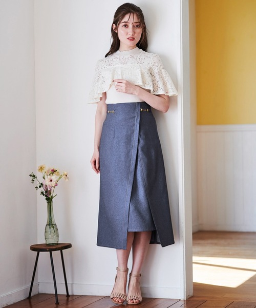 NOELA(ノエラ)の「ビット付スリットタイトスカート(スカート・レディース・ベージュ/ピンク/ダークインディゴブルー・S/M)」の10枚目の写真