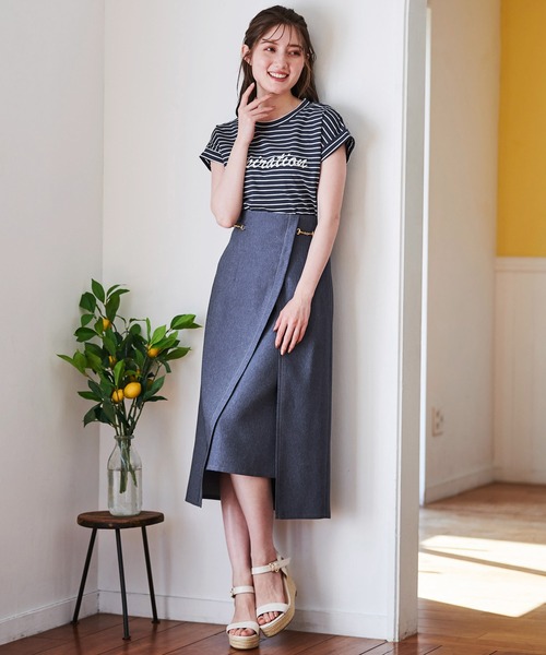 NOELA(ノエラ)の「ビット付スリットタイトスカート(スカート・レディース・ベージュ/ピンク/ダークインディゴブルー・S/M)」の14枚目の写真