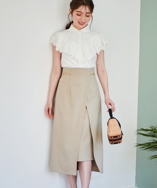 NOELA(ノエラ)の「ビット付スリットタイトスカート(スカート・レディース・ベージュ/ピンク/ダークインディゴブルー・S/M)」の18枚目の写真