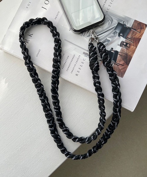 Me%（ミィパーセント）の「アミアミモバイルストラップ　903753（スマホグッズ・レディース・アイボリー/ブラック/ベージュ/ブラウン/グレー/ホワイト/ブラック系その他・FREE）」の4枚目の写真