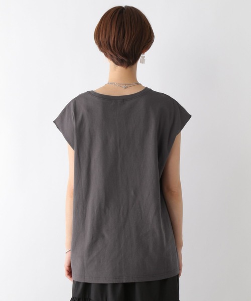 LEPSIM(レプシィム)の「ヴィンテージライクロゴフレンチスリーブ 197342(Tシャツ/カットソー・レディース・ブルー/チャコールグレー/オフホワイト/イエロー/オレンジ・FREE)」の21枚目の写真