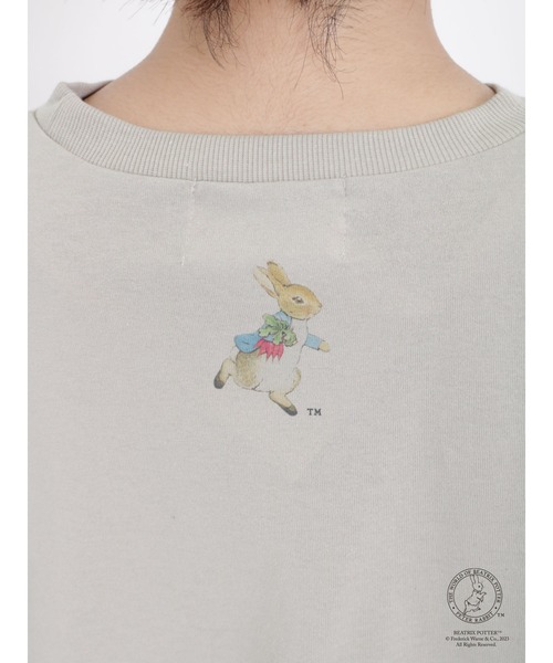 Samansa Mos2(サマンサ モスモス)の「【PETER RABBIT×SamansaMos2】パイ柄Tシャツ(Tシャツ/カットソー・レディース・ブラック/オフホワイト/ベージュ・F)」の11枚目の写真