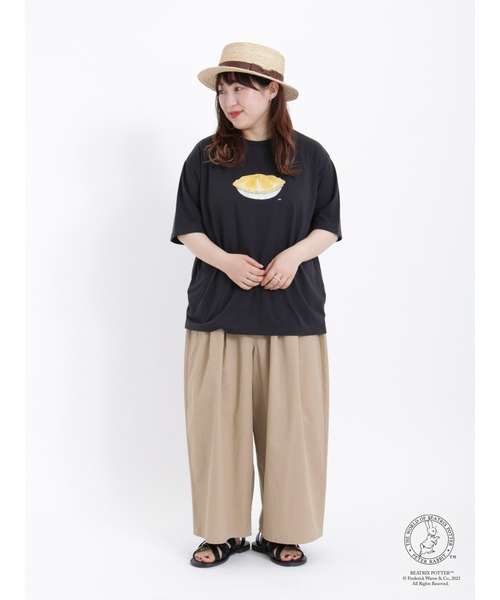 Samansa Mos2(サマンサ モスモス)の「【PETER RABBIT×SamansaMos2】パイ柄Tシャツ(Tシャツ/カットソー・レディース・ブラック/オフホワイト/ベージュ・F)」の12枚目の写真