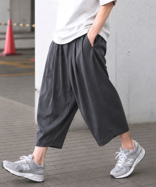 Salong hameu(サロン ハミュー)の「接触冷感 ストレッチ ワイドバルーンパンツ/膝下 七分丈サルエルイージーパンツ メンズ レディース ユニセックス(その他パンツ・メンズ・ネイビー/グリーン/ブラック/チャコールグレー/カーキ/ネイビー系1/グレー系1・M/L/LL/S)」の10枚目の写真
