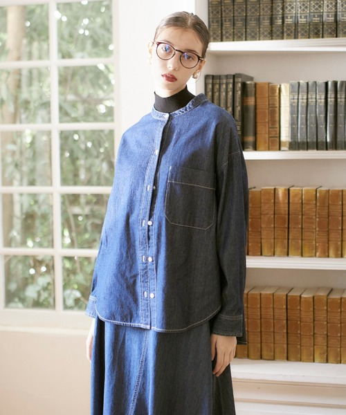 Fralbo napoli デニム ワイドカラーシャツ　M相当　伊製　未使用級 Fralbo napoli デニム ワイドカラーシャツ M相当 伊製 未使用級 Fralbo