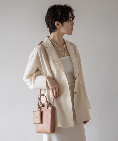 A part by(アパートバイ)の「2SETスクエアショルダーバッグ(ショルダーバッグ・レディース・ブラック/アイボリー/ベージュ・FREE)」の20枚目の写真