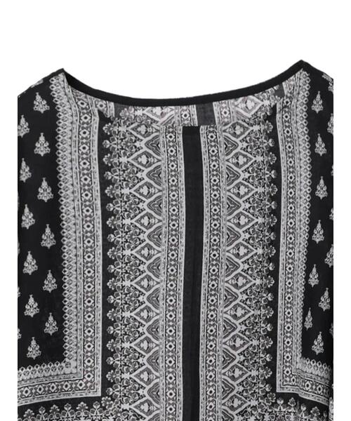 CRAFT STANDARD BOUTIQUE（クラフトスタンダードブティック）の「インドコットン混パネル柄ウエストリボンワンピース（ワンピース・レディース・マスタード/カーキ/ブラック・FREE）」の13枚目の写真