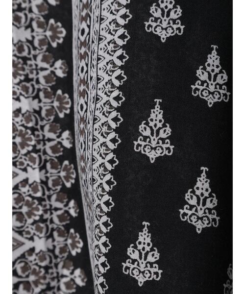 CRAFT STANDARD BOUTIQUE（クラフトスタンダードブティック）の「インドコットン混パネル柄ウエストリボンワンピース（ワンピース・レディース・マスタード/カーキ/ブラック・FREE）」の9枚目の写真