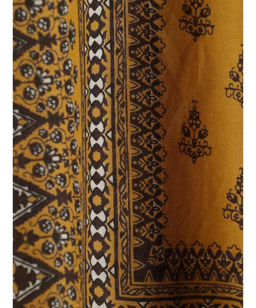 CRAFT STANDARD BOUTIQUE（クラフトスタンダードブティック）の「インドコットン混パネル柄ウエストリボンワンピース（ワンピース・レディース・マスタード/カーキ/ブラック・FREE）」の8枚目の写真