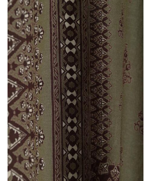 CRAFT STANDARD BOUTIQUE（クラフトスタンダードブティック）の「インドコットン混パネル柄ウエストリボンワンピース（ワンピース・レディース・マスタード/カーキ/ブラック・FREE）」の7枚目の写真