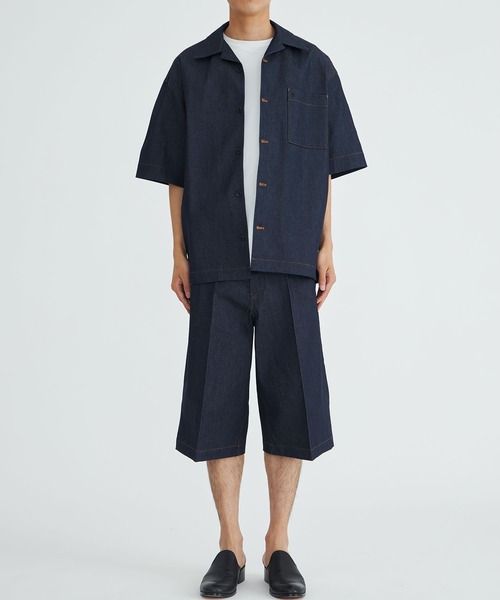 th products(ティーエイチプロダクト)の「【th products/ティーエイチプロダクツ】STUDIOUS別注 DENIM S/S SHIRT(シャツ/ブラウス・メンズ・インディゴブルー・1/2)」の6枚目の写真