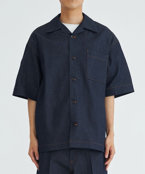 th products(ティーエイチプロダクト)の「【th products/ティーエイチプロダクツ】STUDIOUS別注 DENIM S/S SHIRT(シャツ/ブラウス・メンズ・インディゴブルー・1/2)」の9枚目の写真