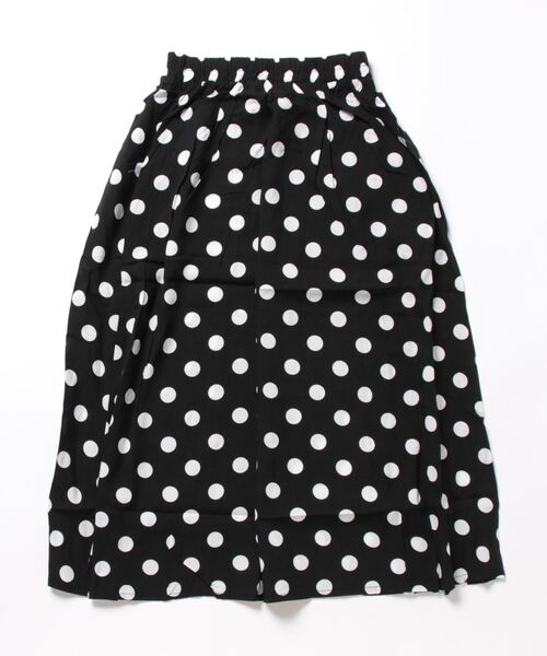 aimoha(アイモハ)の「シンプル 綿麻ブレンド 水玉スカート(スカート・レディース・ホワイト/ブラック・LARGE/MEDIUM/X-LARGE)」の3枚目の写真