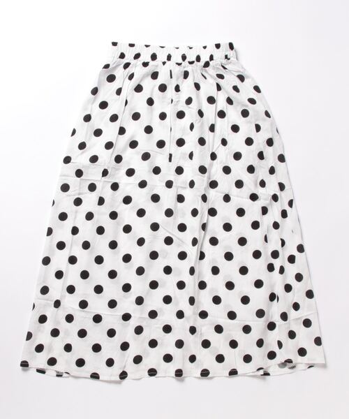 aimoha(アイモハ)の「シンプル 綿麻ブレンド 水玉スカート(スカート・レディース・ホワイト/ブラック・LARGE/MEDIUM/X-LARGE)」の9枚目の写真