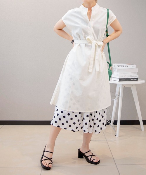 aimoha(アイモハ)の「シンプル 綿麻ブレンド 水玉スカート(スカート・レディース・ホワイト/ブラック・LARGE/MEDIUM/X-LARGE)」の15枚目の写真