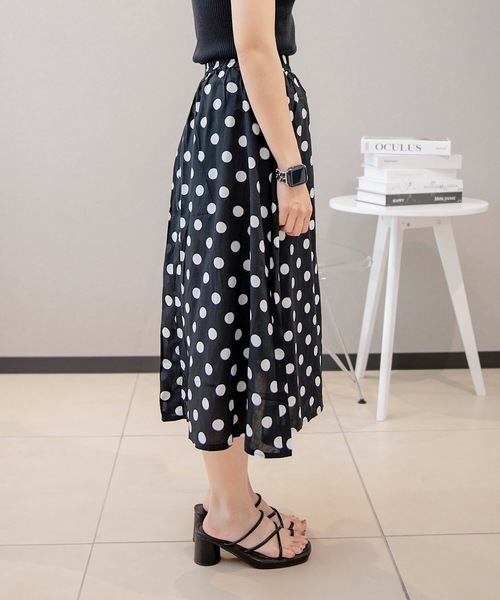 aimoha(アイモハ)の「シンプル 綿麻ブレンド 水玉スカート(スカート・レディース・ホワイト/ブラック・LARGE/MEDIUM/X-LARGE)」の17枚目の写真