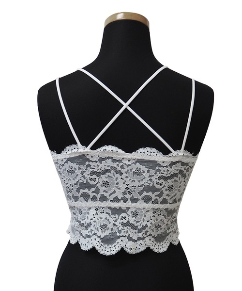 DiamondHearts（ダイヤモンドハーツ）の「ノンワイヤー花柄総レースチューブトップ（チューブトップ・レディース・ホワイト/ブラック・FREE）」の16枚目の写真