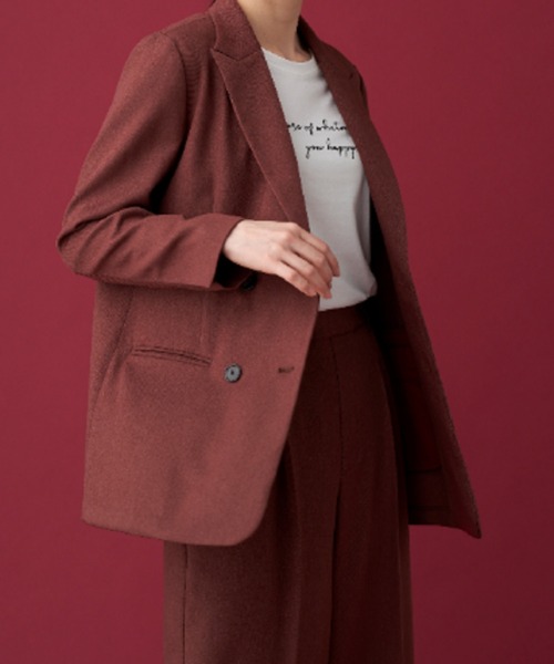 BELLUNA（ベルーナ）の「ウールライクジャケット（スーツジャケット・レディース・モスグリーン/ブラウン・X-LARGE/MEDIUM/LARGE）」の22枚目の写真