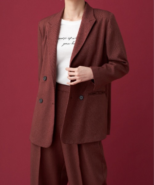 BELLUNA（ベルーナ）の「ウールライクジャケット（スーツジャケット・レディース・モスグリーン/ブラウン・X-LARGE/MEDIUM/LARGE）」の20枚目の写真