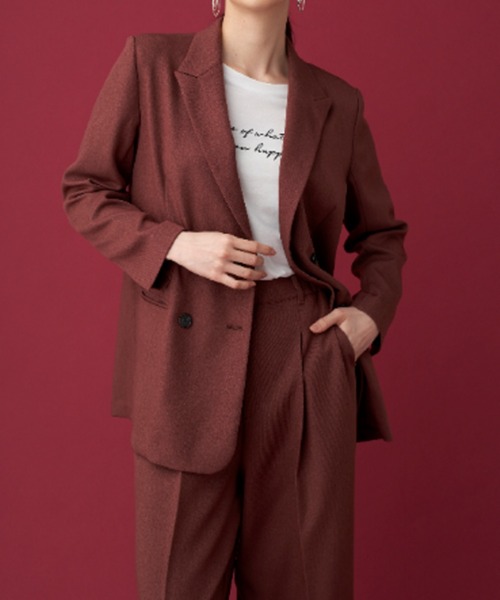 BELLUNA（ベルーナ）の「ウールライクジャケット（スーツジャケット・レディース・モスグリーン/ブラウン・X-LARGE/MEDIUM/LARGE）」の19枚目の写真