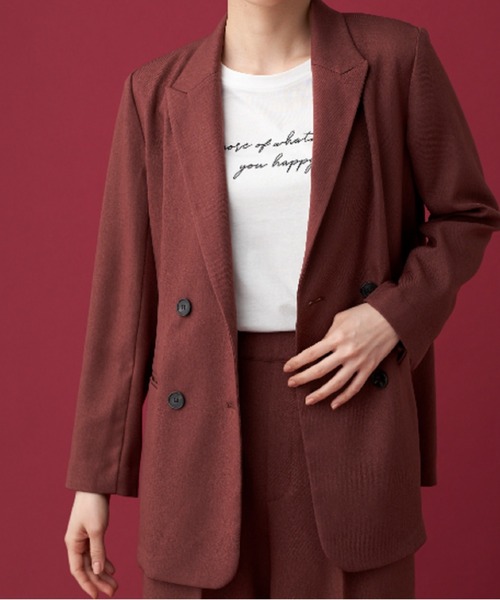 BELLUNA（ベルーナ）の「ウールライクジャケット（スーツジャケット・レディース・モスグリーン/ブラウン・X-LARGE/MEDIUM/LARGE）」の17枚目の写真