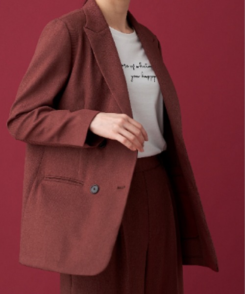 BELLUNA（ベルーナ）の「ウールライクジャケット（スーツジャケット・レディース・モスグリーン/ブラウン・X-LARGE/MEDIUM/LARGE）」の14枚目の写真