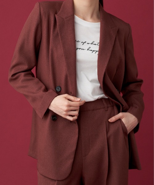 BELLUNA（ベルーナ）の「ウールライクジャケット（スーツジャケット・レディース・モスグリーン/ブラウン・X-LARGE/MEDIUM/LARGE）」の13枚目の写真