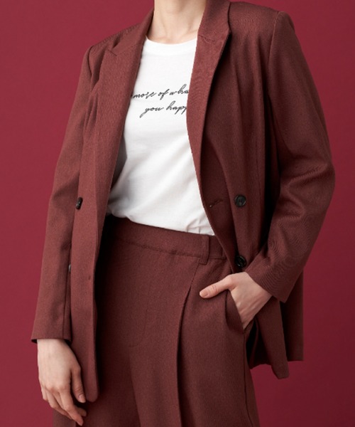 BELLUNA（ベルーナ）の「ウールライクジャケット（スーツジャケット・レディース・モスグリーン/ブラウン・X-LARGE/MEDIUM/LARGE）」の12枚目の写真