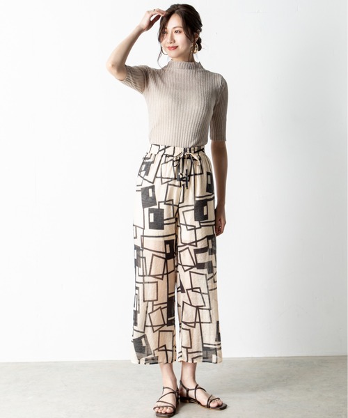 MILLION CARATS(ミリオンカラッツ)の「ラメのきらめきがコーデに華やかさをプラスする5分袖シアーニットプルオーバー(ニット/セーター・レディース・ブラック/ブラウン/グレー/オフホワイト・FREE)」の10枚目の写真