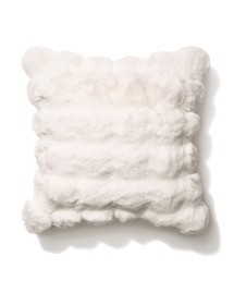 Francfranc（フランフラン）の「ファー クッションカバー 450×450 ホワイト（H-015）（クッション/クッションカバー・レディース）」