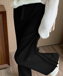 deux amour | フリンジリブニットパンツ(その他パンツ)