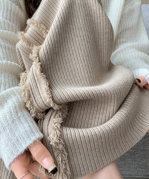 セール】フリンジリブニットパンツ（その他パンツ）｜deux amour