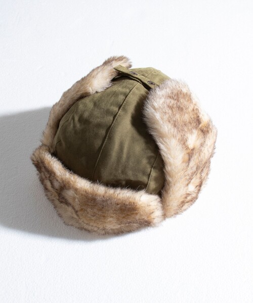 GLOSTER（グロスター）の「【GLOSTER/グロスター】ベーシックフライトキャップ（キャップ・メンズ・ブラック/カーキ/ベージュ・FREE）」の3枚目の写真