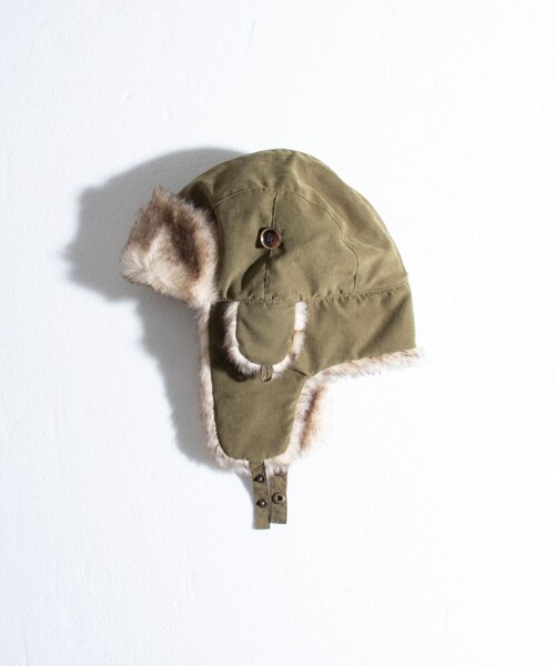 GLOSTER（グロスター）の「【GLOSTER/グロスター】ベーシックフライトキャップ（キャップ・メンズ・ブラック/カーキ/ベージュ・FREE）」の4枚目の写真